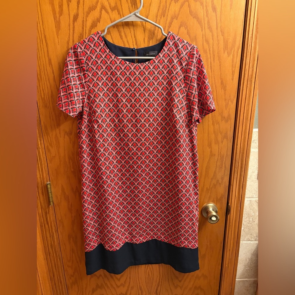 The Limited Red and Blue Patterned Blouse